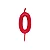 Vela numeral grande vermelho (1 und) - Imagem 1