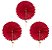 Mini Leque toppers vermelho cereja (3 und) - Imagem 1
