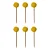 Toppers de pompom amarelo (8und) - Imagem 1