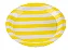 Prato de papel listrado amarelo (10 un) - Imagem 1