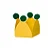 Forminha para doces com pompom amarelo e verde copa (20 und) - Imagem 1