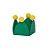 Forminha para doces com pompom verde e amarelo copa (20 und) - Imagem 1