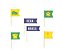 Toppers para doces hexa brasil (6und) - Imagem 1