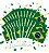Bandeira de mão Brasil (01 und) - Imagem 1