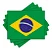 Jogo americano bandeira do brasil (5un) - Imagem 1