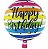 Balão happy birthday colorido metalizado (1und) - Imagem 1
