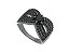 Anel Feminino Largo Zircônia Black Ródio Negro - Imagem 1