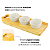 Kit Tábuas Petisqueira Coração com Trio de Ramequim de Porcelana - Imagem 3