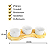 Kit Conjunto Para Servir com 3 Ramequim Médio Porcelana e Tábua de Suporte Madeira Pinus - Imagem 4