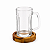 Kit Caneca de Chopp com Porta-Copos em Madeira Teca Personalizado - Imagem 4