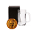 Kit Caneca de Chopp com Porta-Copos em Madeira Teca Personalizado - Imagem 1