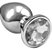 PLUG ANAL G REDONDO CROMADO PEDRA TRANSPARENTE - 5847 - Imagem 1