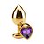 PLUG ANAL P CORAÇÃO DOURADO PEDRA ROXO - 7055 - Imagem 2
