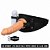 CINTA DE COXA C/ PRÓTESE E VIBRO DE 16cm x 3,4cm COR CREME - L239 - Imagem 2