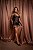 SARAN CAMISOLA EM TULE + FIO E PERSEX COR PRETO - 401 - Imagem 1