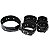SADO FETICHE BONDAGE KIT Coleira, algemas e tornozeleira interligadas cor Preto - 7506 - Imagem 1