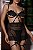 SEXY BELLE CONJ RENDA E TULE - PRETO - Imagem 1