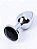 PLUG ANAL M REDONDO CROMADO PEDRA PRETO - 5846 - Imagem 1