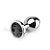 PLUG ANAL M REDONDO CROMADO PEDRA PRETO - 5846 - Imagem 2