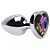 PLUG  ANAL M CORAÇÃO CROMADO PEDRA FRUTA COR - 5849 - Imagem 1