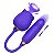 HORTÊNCIA Vibrador de Ponto G e Clitóris com Vai e vem - Formato de Rosa cor Roxo - 7633 - Imagem 2