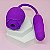 HORTÊNCIA Vibrador de Ponto G e Clitóris com Vai e vem - Formato de Rosa cor Roxo - 7633 - Imagem 3