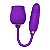 HORTÊNCIA Vibrador de Ponto G e Clitóris com Vai e vem - Formato de Rosa cor Roxo - 7633 - Imagem 1