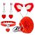 Kit Rabo de Coelho com Tiara de Orelhas Grampos para os seios em Metal e Gargantilha - 7340 - Imagem 1