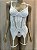 INESSA  BODY RENDA E TULE + CINTA LIGA BRANCO - 1106 - Imagem 1