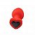 PLUG ANAL P  CORAÇÃO EM SILICONE VERMELHO C/ PEDRA PRETO - 7205 - Imagem 2