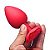 Plug Anal P em silicone Formato de Rosa cor Vermelha - 7908 - Imagem 2