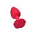 Plug Anal P em silicone Formato de Rosa cor Vermelha - 7908 - Imagem 1
