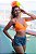 TAIS BRALETE EM RENDA - LARANJA NEON C/ PINK - Imagem 1
