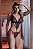 TALYA BODY RENDA - PRETO C/ VERMELHO - Imagem 2