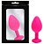 PLUG ANAL P  CORAÇÃO EM SILICONE PINK C/ PEDRA PRETO - 7205 - Imagem 2
