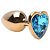 PLUG ANAL P CORAÇÃO DOURADO PEDRA AZUL CÉU - 7055 - Imagem 1