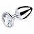 PLUG ANAL M REDONDO CROMADO PEDRA TRANSPARENTE - 5846 - Imagem 1