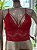 EVA TOP EM RENDA VERMELHO BORDÔ - TAM G - Imagem 1