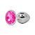 PLUG ANAL M REDONDO CROMADO PEDRA PINK - 5846 - Imagem 1