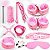 KIT SADO ERÓTICO BONDAGE 11 PRODUTOS COR ROSA - 8307 - Imagem 2