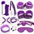 KIT SADO ERÓTICO BONDAGE 11 PRODUTOS COR ROXO - 8307 - Imagem 1