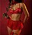 CUPIDO CONJUNTO COM ARO E SAIA, PERSEX E COLEIRA PERSONALIZÁVEL + FIO - VERMELHO BORDÔ - Imagem 1