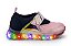 Tênis Infantil de Luz Bibi Roller Celebration Azul e Rosa com Tira - Imagem 2