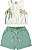 Conjunto Coqueiros Cotton/Tela Molecotton Verde Have Fun - Imagem 1