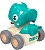 Carrinho Dino Com Fricção E Apito Verde Escuro Buba - Imagem 2