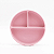 Prato Refeição Infantil Silicone com Divisórias e Ventosa Rosa- Petit Piá - Imagem 1