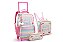 Kit Mochila + Lancheira Térmica + Estojo Feminino Infantil - Rosa - Imagem 1