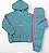 Conjunto de Moletom Infantil Azul com Detalhes Rosa - Imagem 1
