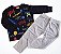 Conjunto de Moletom Infantil Estampa Grafite Preto - Imagem 1