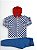 Conjunto de Moletom Infantil Xadrez Racing Azul - Imagem 3